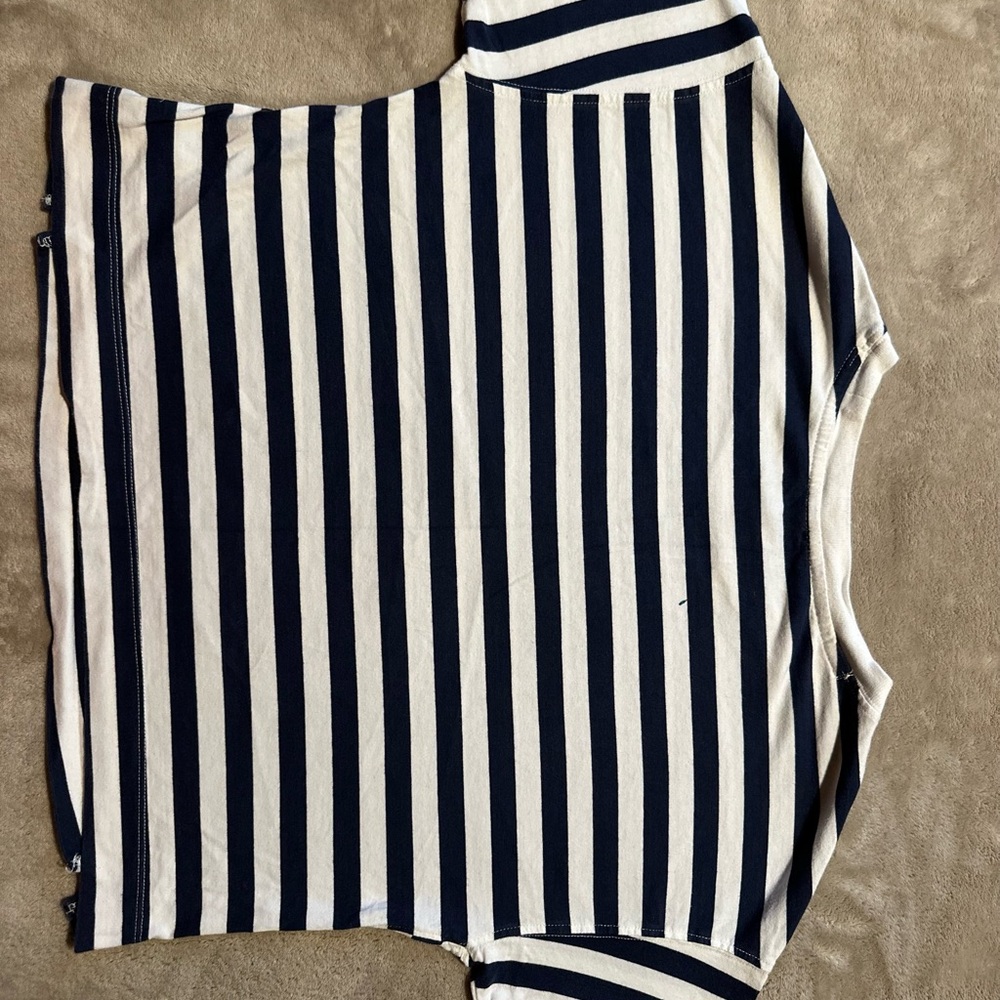 Old Navy Navy and Cream Striped Tank